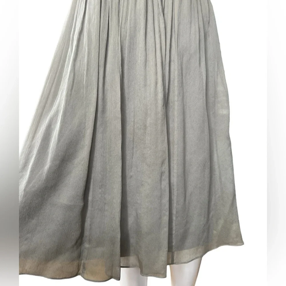 J. Crew - Womens Grey Silk Strapless Dress Sz 2